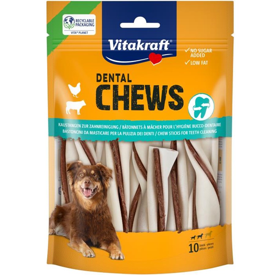 Honden - Vitakraft - Dental Chews - Chicken filling - S - For dogs 10 pcs - 58292
