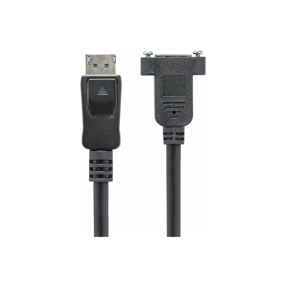 Beelscherm- en tv-kabel - StarTech.com 3 ft. (0.9 m) Displayport Male to Female Cable - Mounting - Latched Connectors - DisplayPort - DP Monitor Cable (DPPNLFM3) - DisplayPort cable - 91.4 cm - DPPNLFM3