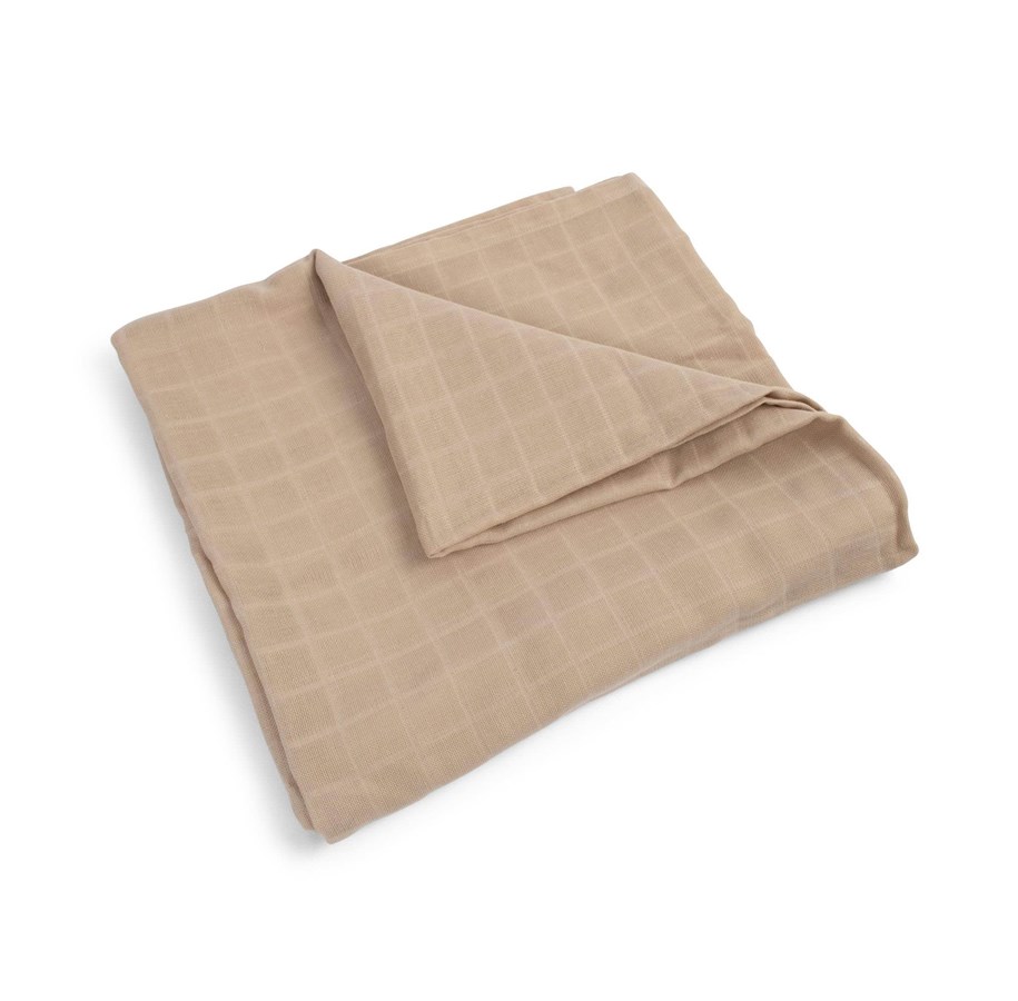Babyspullen - Filibabba Muslin Swaddle Diaper 120x120 cm GOTS - Warm Grey - FI-03362