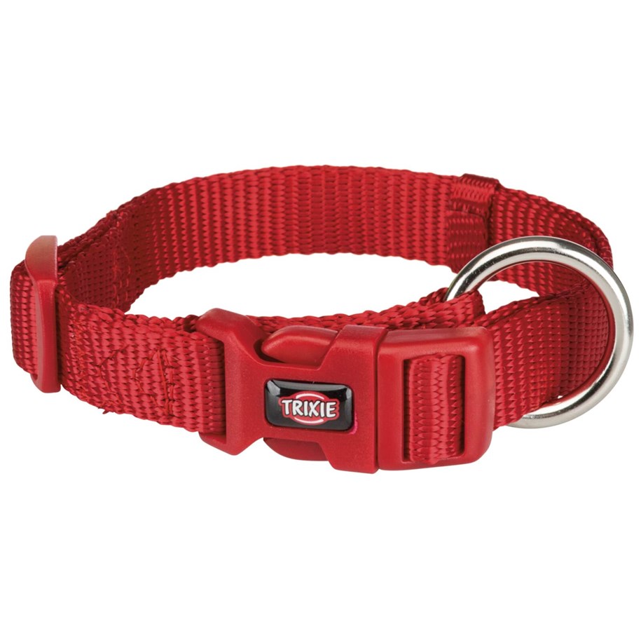 Honden - Trixie Premium Collar Red M–L 35-55cm/20mm - TX201603