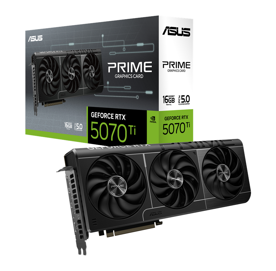 Grafische kaarten - ASUS GeForce RTX 5070 Ti Prime - 16GB GDDR7 RAM - Grafische kaarten - 90YV0MF1-M0NA00
