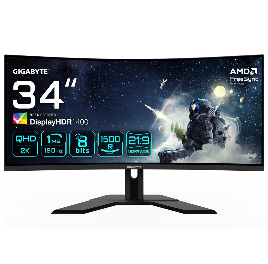 Scherm - 34" GIGABYTE G34WQCP - 3440x1440 (UWQHD) - 180Hz - VA - G34WQCP