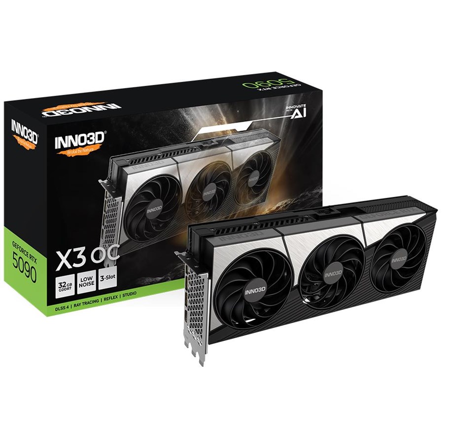 Grafische kaarten - Inno3D GeForce RTX 5090 X3 OC - 32GB GDDR7 RAM - Grafische kaarten - N50903-32D7X-17593928