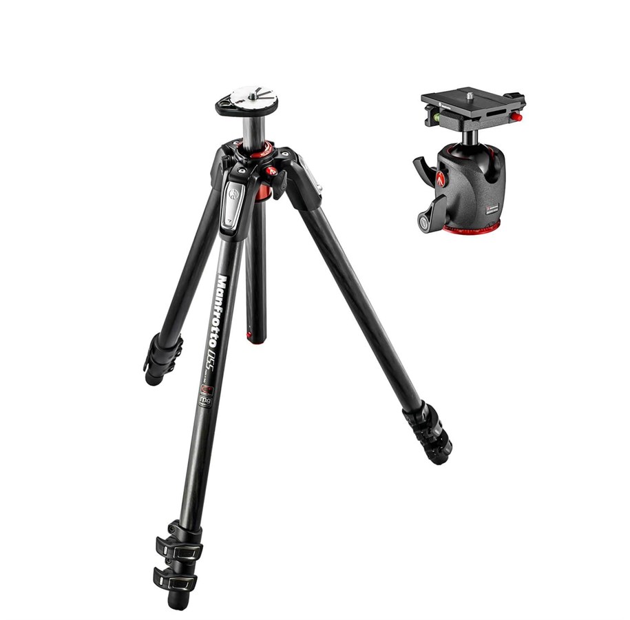 Statief accessoires - Manfrotto Carbon Ball Head Photo Bundle - MT055CXPRO3-BDL