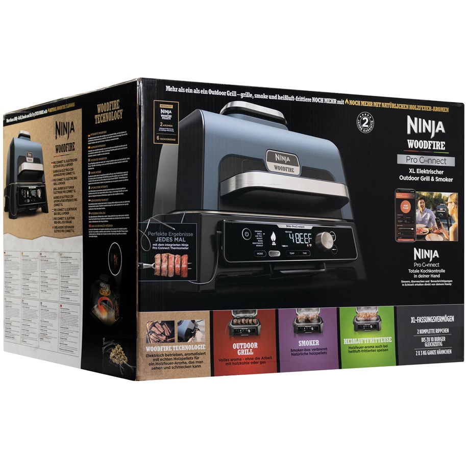 Grill & Accessoires - Ninja Woodfire Pro Connect XL Electric BBQ Grill & Smoker - OG901EU