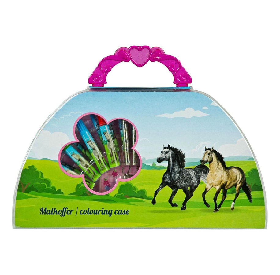 Schrijf- en tekengerei - Undercover - Coloring suitcase Horses 51 pcs. - HOAA4221