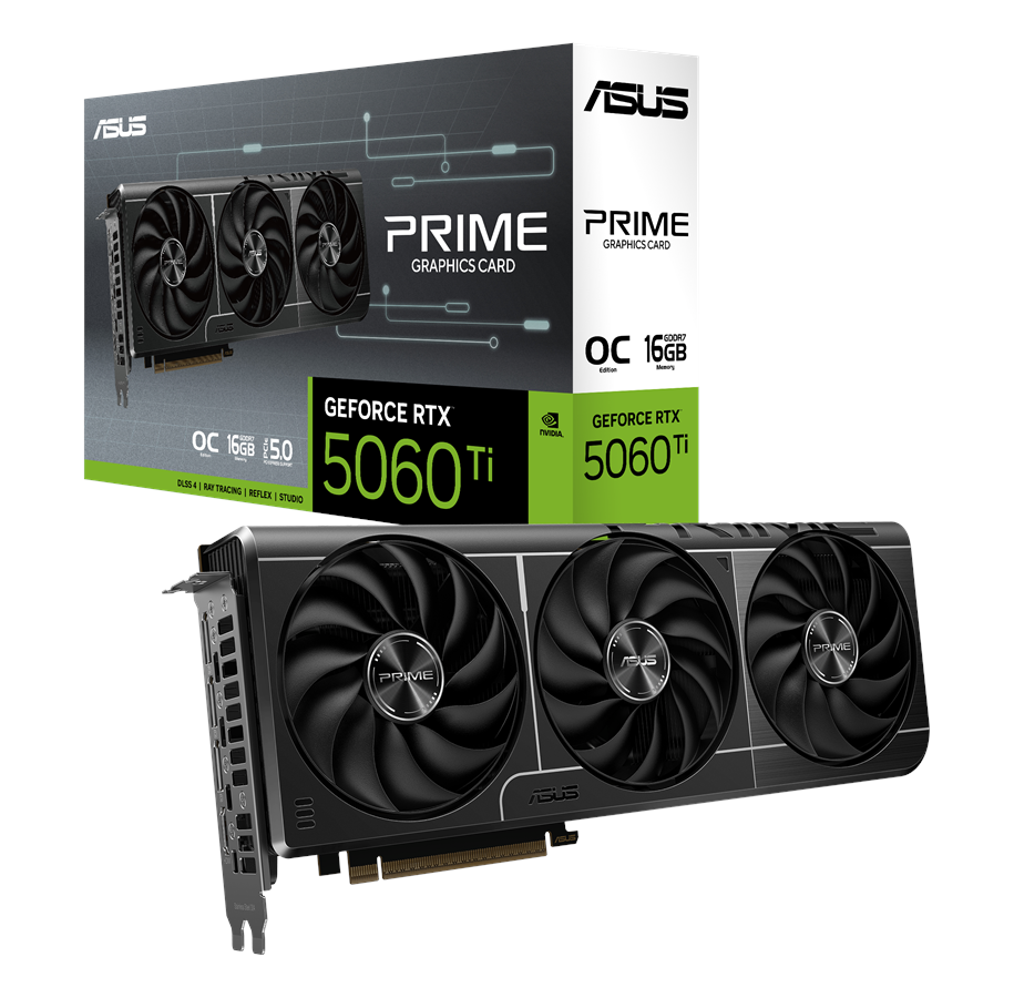ASUS GeForce RTX 5060 Ti Prime OC - 16GB GDDR7 RAM - Grafische kaarten