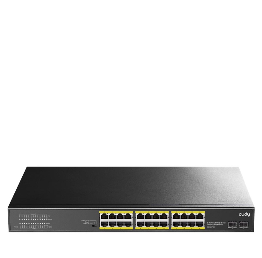 Switch - Cudy GS1028PS2 24-Port GbE PoE Switch with 2 Uplink SFP - GS1028PS2