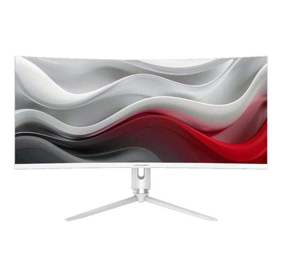 Scherm - 34" LC Power M34-Q-C-PRO - 3440x1440 (UWQHD) - 165Hz - VA - 65W USB-C - KVM switch - LC-M34-Q-C-PRO