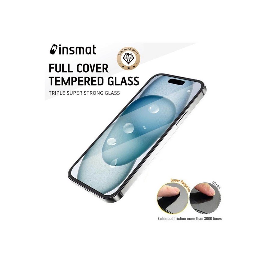 Mobiel - Beschermend glas - Insmat - screen protector for mobile phone - easy & anti-dust super full cover - 861-1614