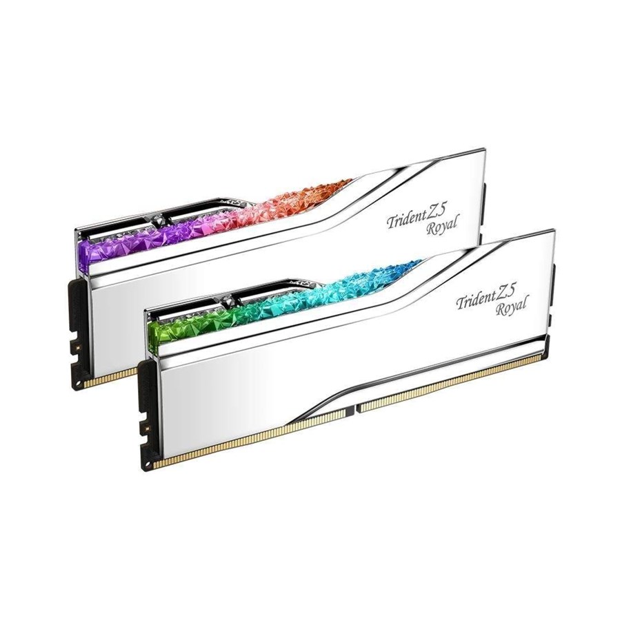 RAM - G.Skill Trident Z5 Royal DDR5-6800 - 96GB - CL34 - Dual Channel (2 pcs) - Intel XMP - Zilver met RGB - F5-6800J3446F48GX2-TR5S