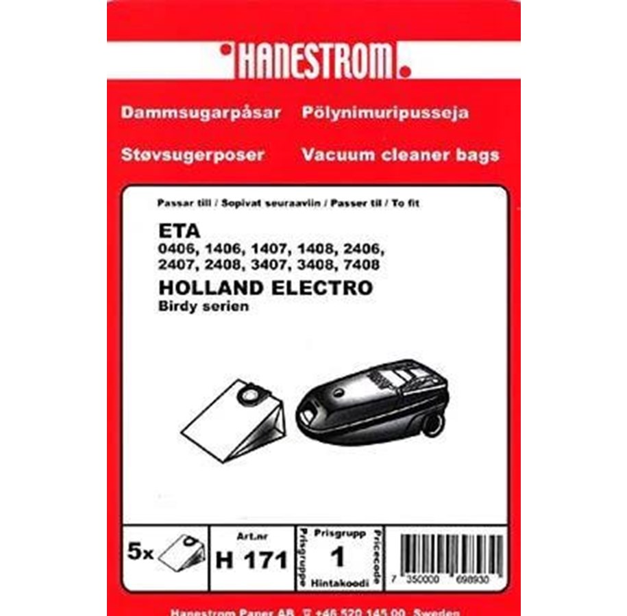 Stofzuigerzak - hanestroem Vacuum Cleaner Bags - 5 pcs - H171