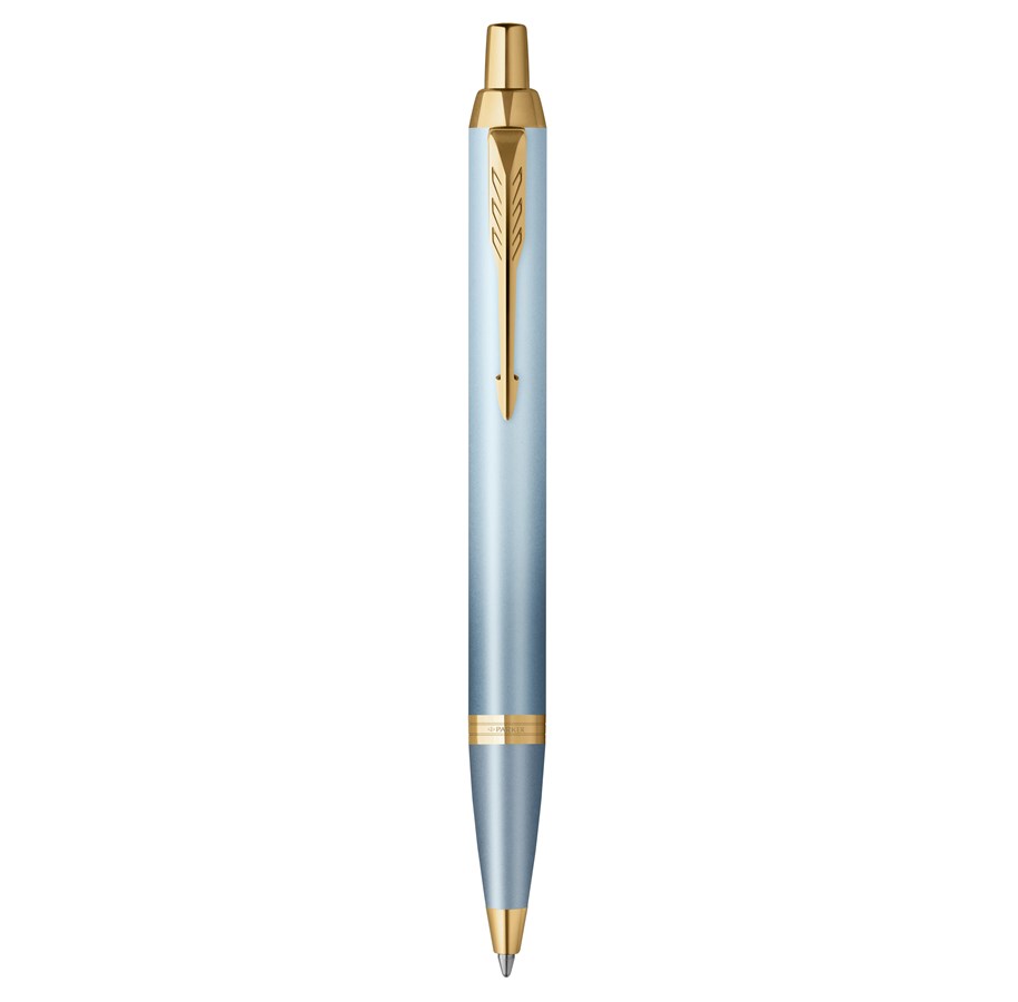 Schrijf- en tekengerei - Parker IM Writing Rituals | Ballpoint Pen | Turquoise Green Finish with Gradient | Gold Trims | Medium Point | Blue Ink | Gift Box - 2203894