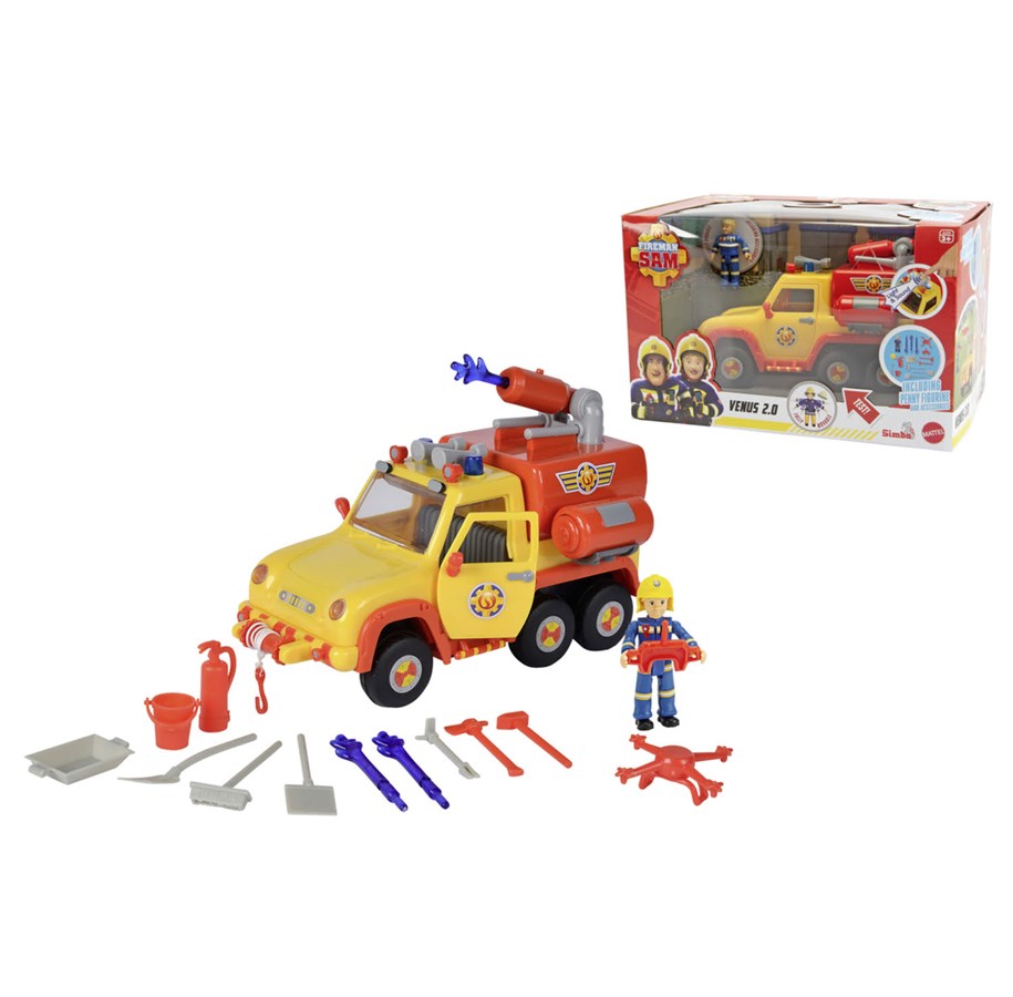Speelgoedpop - Brandmand Sam Sam Fire Engine Venus 2.0 incl. Figurine - 109251094038