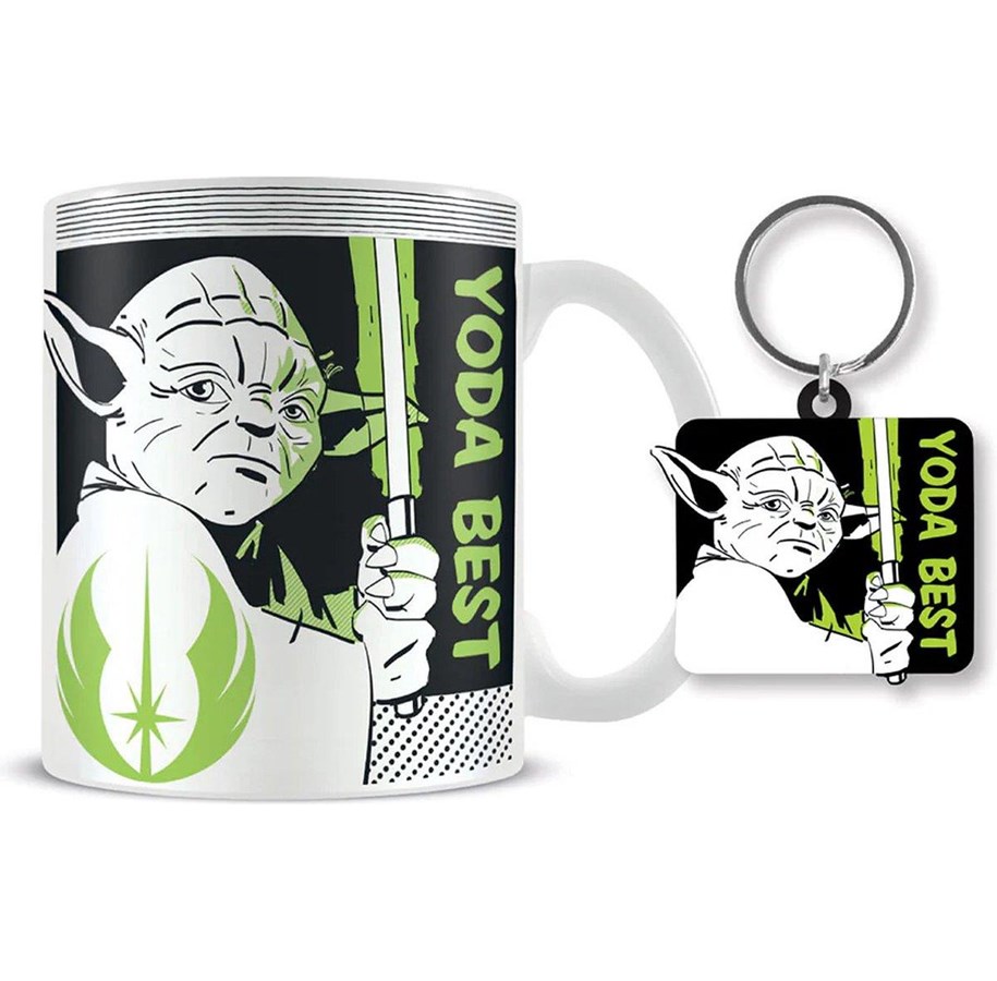 Merchandise - Pyramid - Star Wars (Yoda Best) Mug & Keychain Set - Mokken - GP86631