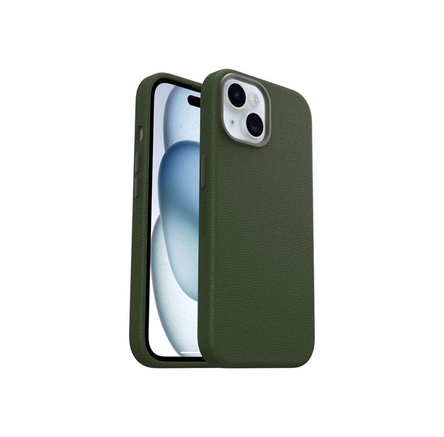 Mobiel - Covers & Cases - OtterBox Symmetry Cactus Leather Apple iPhone 15 Cactus Groove - green - 77-95726
