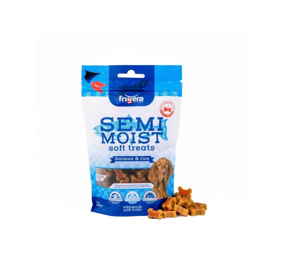 Honden - Frigera - Semi-Moist soft treats  Salmon & Rice 165g - 402285861225