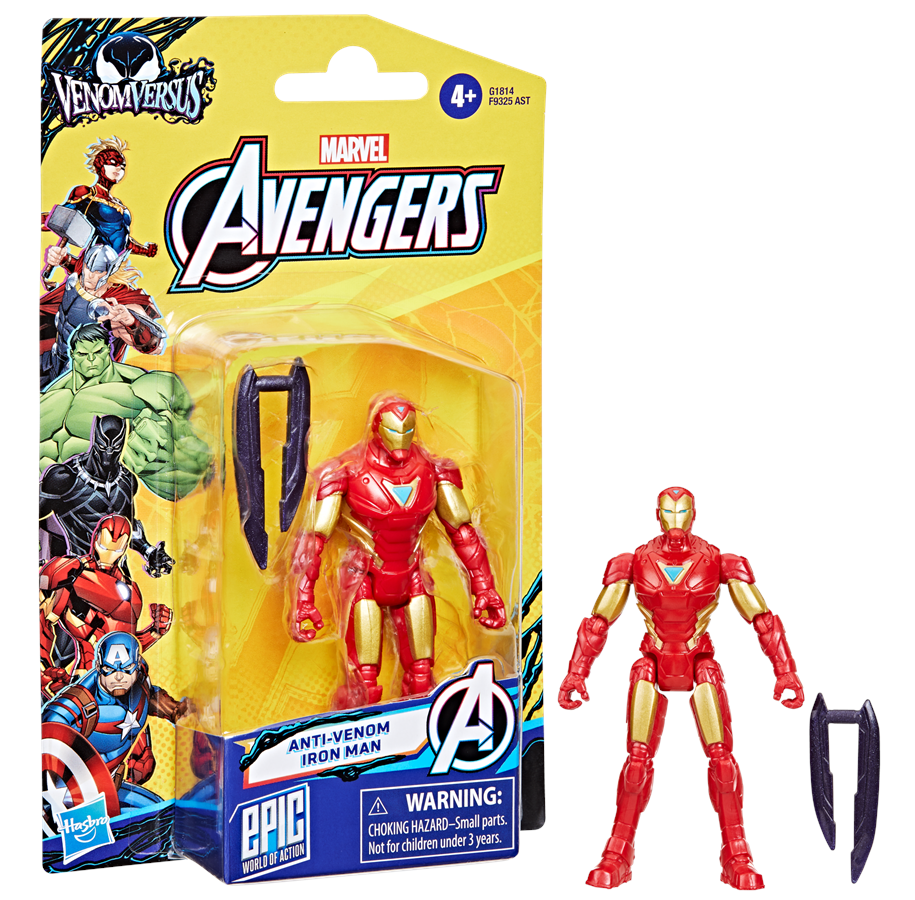 Speelgoedpop - Marvel Avengers VenomVersus Epic World of Action Anti-Venom Iron Man 10 cm - G18145X00