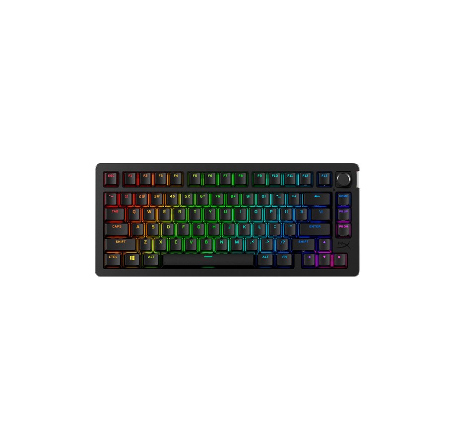 Toetsenbord - HyperX Alloy Rise 75 Wireless Keyboard - Gaming toetsenbord - Engels (US international) - Zwart - 91Y91AAABA
