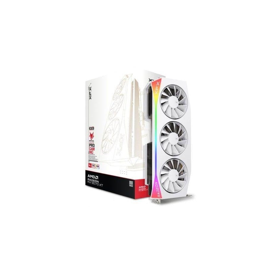 XFX Radeon RX 9070 XT Mercury OC White - 16GB GDDR6 RAM