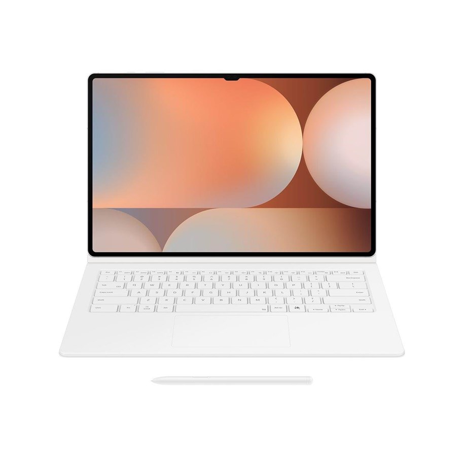 Toetsenbord - Samsung Galaxy Tab S10 Ultra / Tab S9 Ultra - Book Cover Keyboard - White (English) - Keyboard and folio case - Wit - EF-DX925UWEGWW