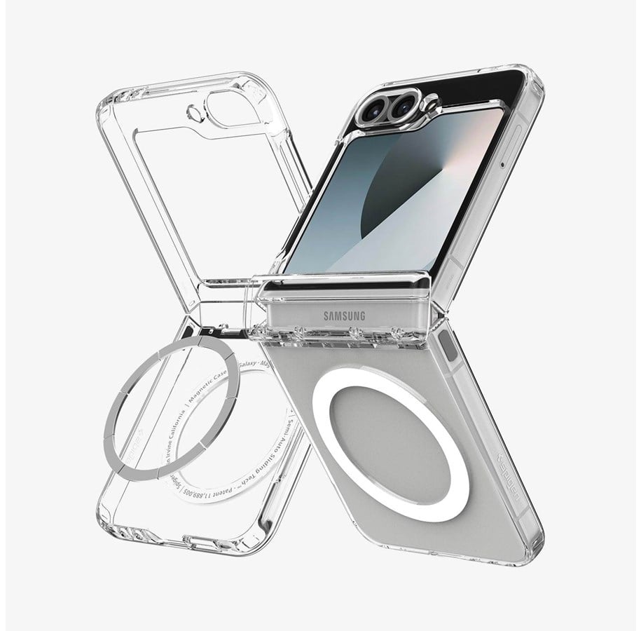 Mobiel - Covers & Cases - Spigen Ultra Hybrid Pro MagSafe - clear white - Samsung Galaxy Z Flip7 FE/Flip 6 - ACS09806