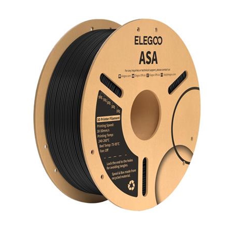 Filament - 3D-printer - Elegoo ASA Filament - Black - 50.203.0182