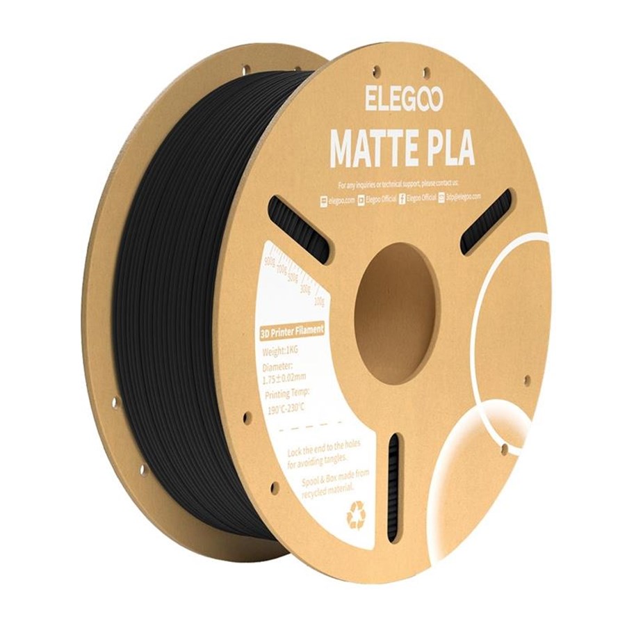 Filament - 3D-printer - Elegoo PLA Matte Filament - Black - 50.203.0250