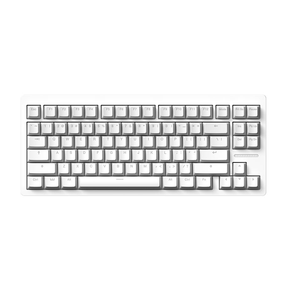 Toetsenbord - Wooting 80HE - US-ANSI - Linear60 - Zinc Alloy - Gaming Toetsenbord - Zonder Numpad - US International - Wit - WK5-US2-L60-ZWH1