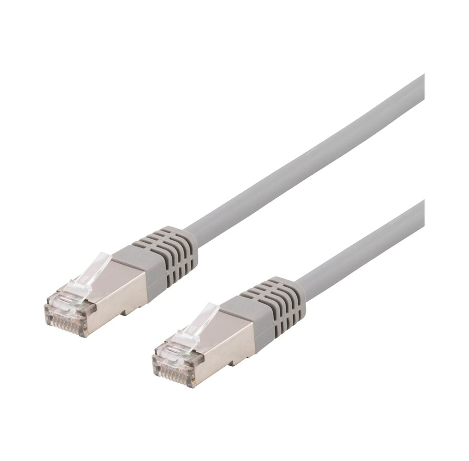 Netwerk - kabel - Deltaco STP-615AU - patch cable - 15 m - grey - Grijs - 15m - STP-615AU