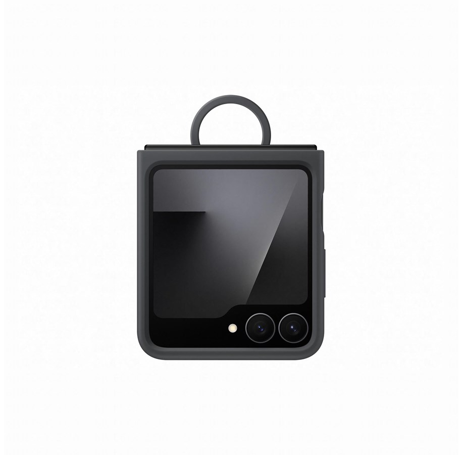 Mobiel - Covers & Cases - Samsung Silicone Case with Ring for Galaxy Z Flip7 FE | Z Flip6 - Black - EF-PF741TBEGWW