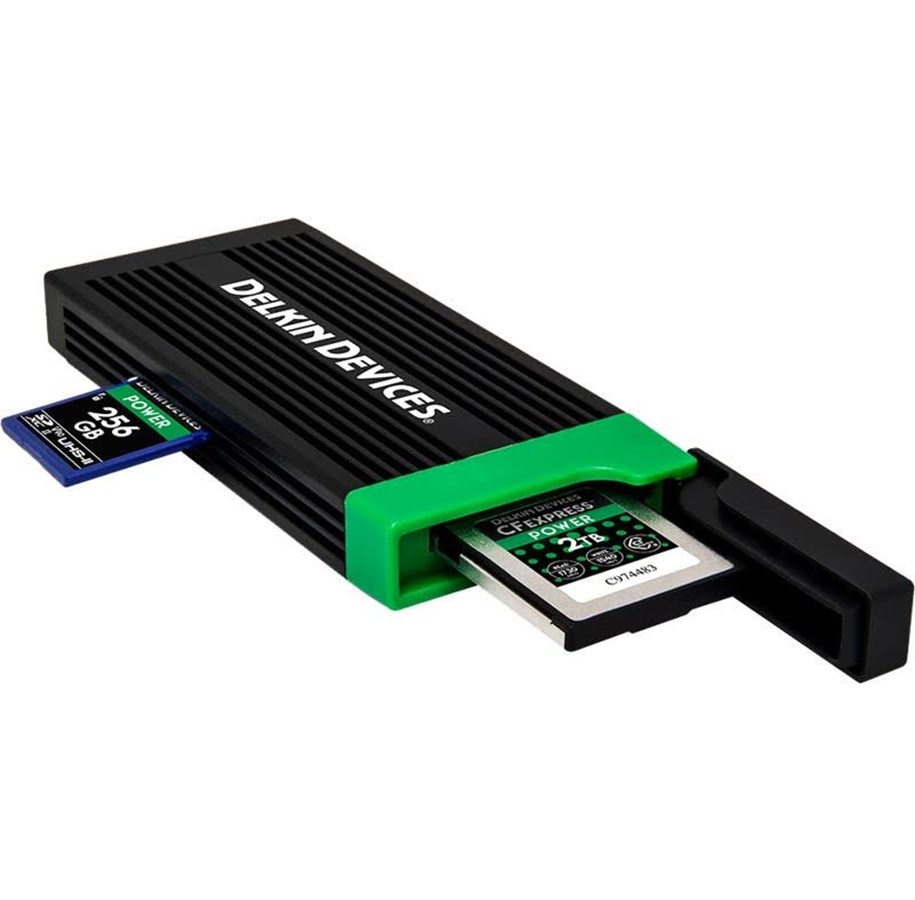 Geheugenkaart - adapter en kaartlezer - Delkin Devices USB 3.2 CFexpress Type B & SD UHS-II Memory Card Reader - DDREADER-56