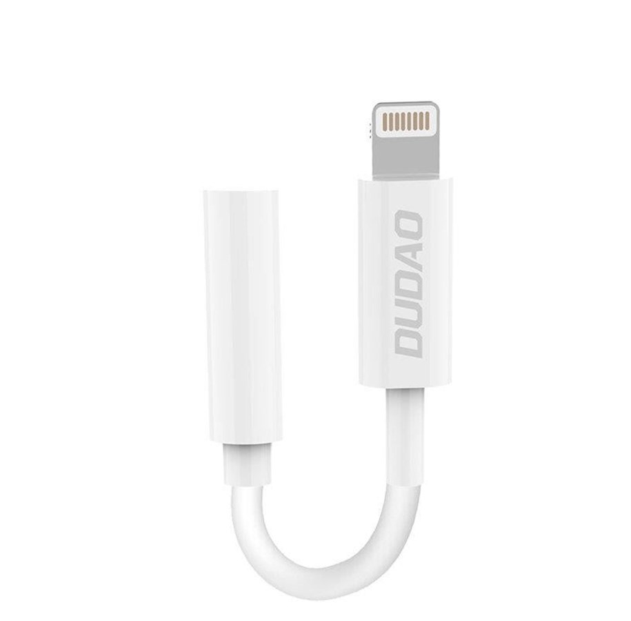Audiokabel - Dudao audio adapter headphone adapter from Lightning to 3.5 mm mini jack white (L16i white) - 6976625336104