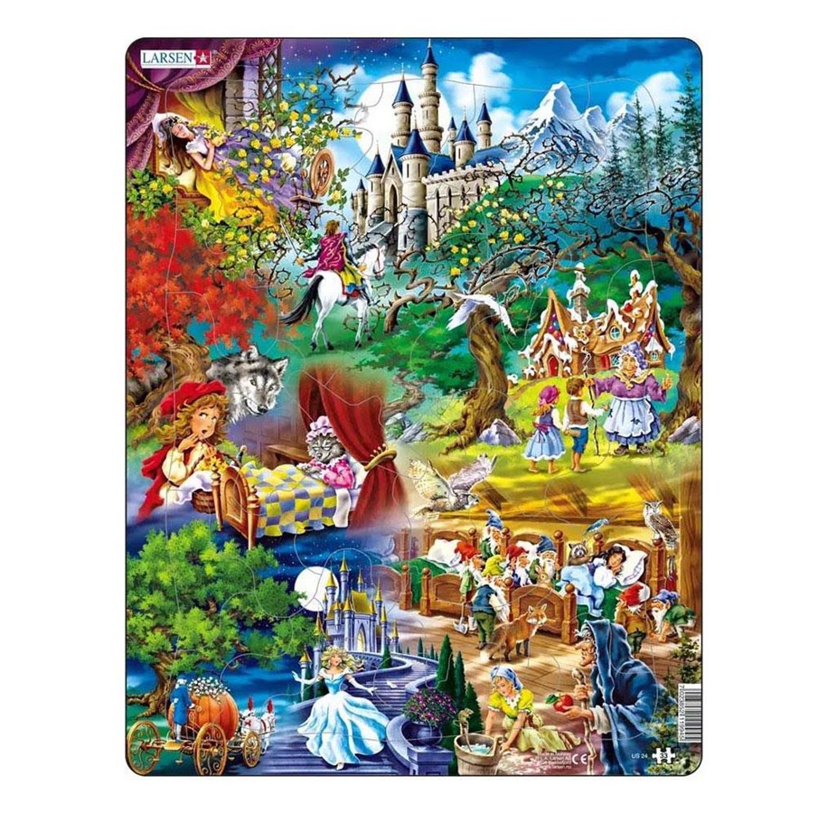 Puzzels - Selecta Play Larsen Jigsaw Puzzle Grimm's Fairy Tales 33 pcs. 2D Puzzels - LA-US24
