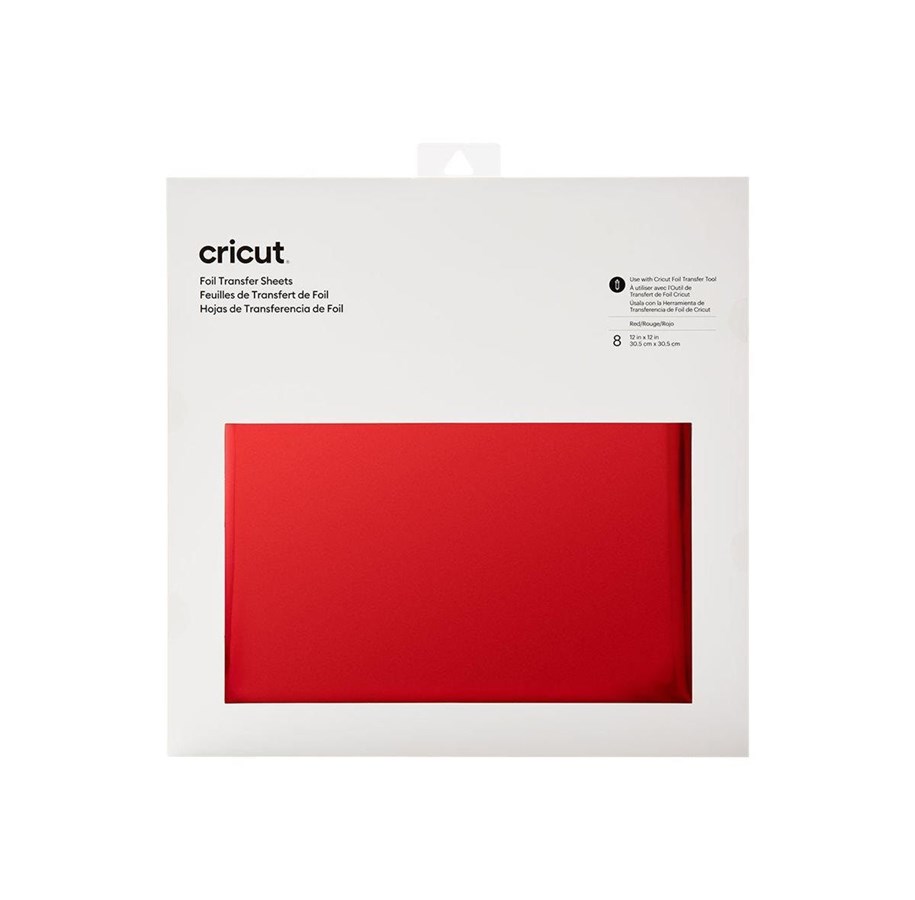 Labelprinter - Cricut - foil transfer sheet - 30.5 x 30.5 cm - 8 sheets - red - 2008721