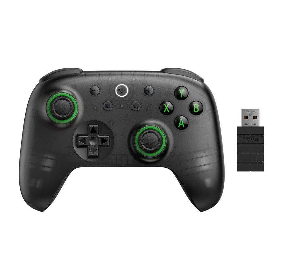 Gaming accessoires - 8BitDo Ultimate 2C 2.4G - Hall Effect - PC - Transparent Black - Wireless Controller - Android - RET00895