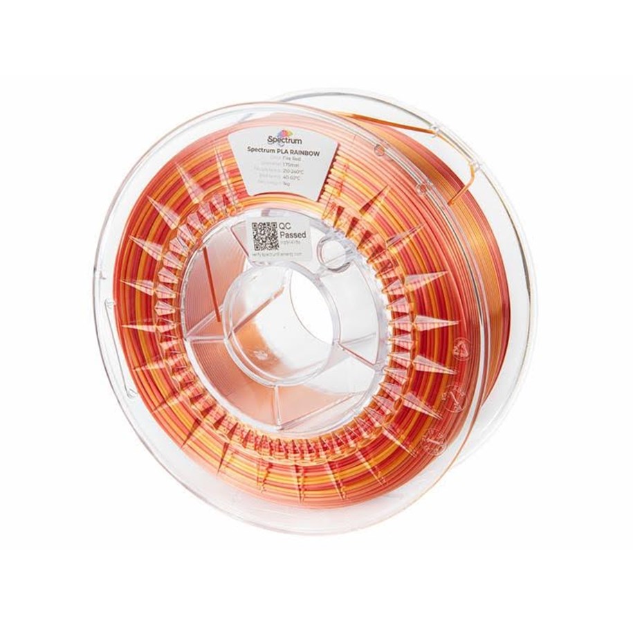 Filament - 3D-printer - Spectrum 3D Filament / PLA SILK Rainbow / Fire Red / ⌀ 1.75 mm / 1 kg - 81017
