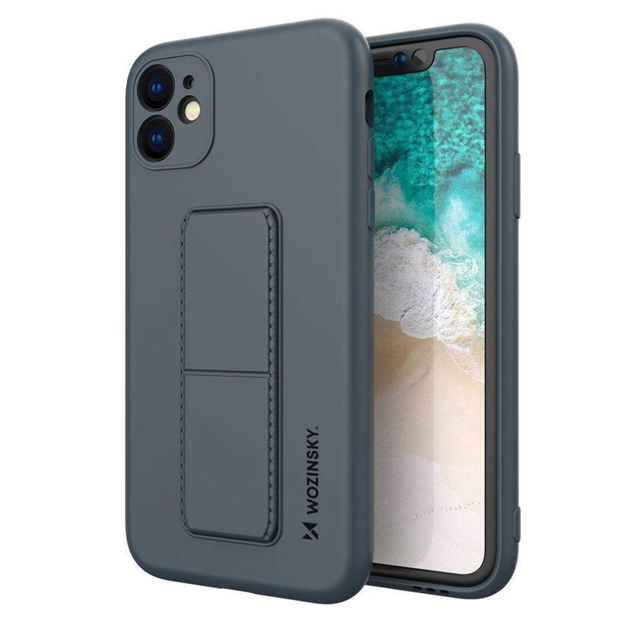 Mobiel - Covers & Cases - Wozinsky Kickstand Case Silicone Case with Stand Case Samsung Galaxy M31s Blue - 9111201941045