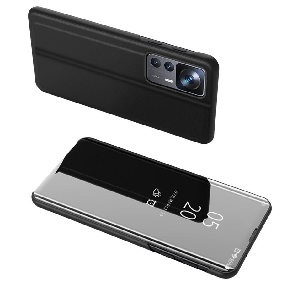 Mobiel - Covers & Cases - Hurtel Clear View Case for Xiaomi 12T Pro / Xiaomi 12T Flip Cover Black - 9145576269626