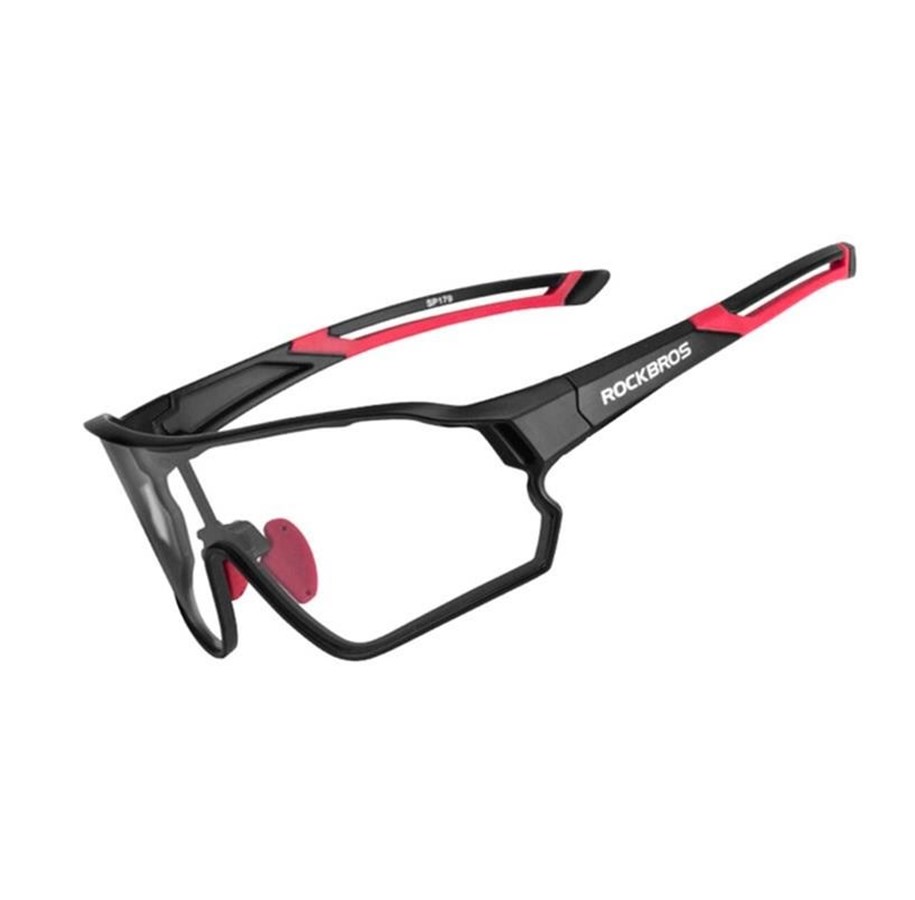 Sport & Fitness - Rockbros 10135 photochromic UV400 cycling glasses - black and red - Rockbros-10135