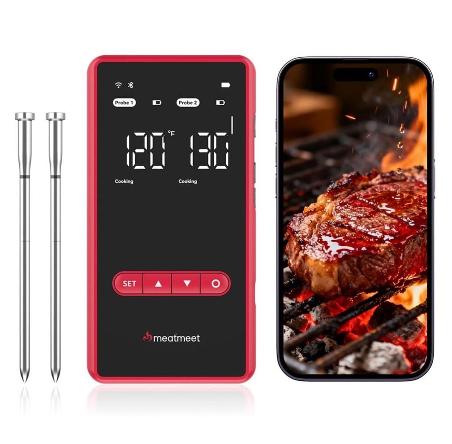Overige keukenapparatuur - Meatmeet X Pro Kitchen Thermometer with Bluetooth/WiFi App for Smoker Oven Grill - Black - Meatmeet X Pro