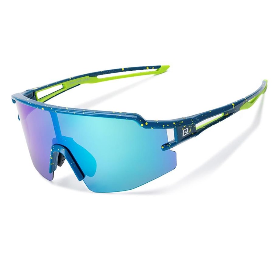Fietsaccessoires - Rockbros Polarized Cycling Glasses with UV Protection and Corrective Insert Blue Lenses - Blue - 8386824303773