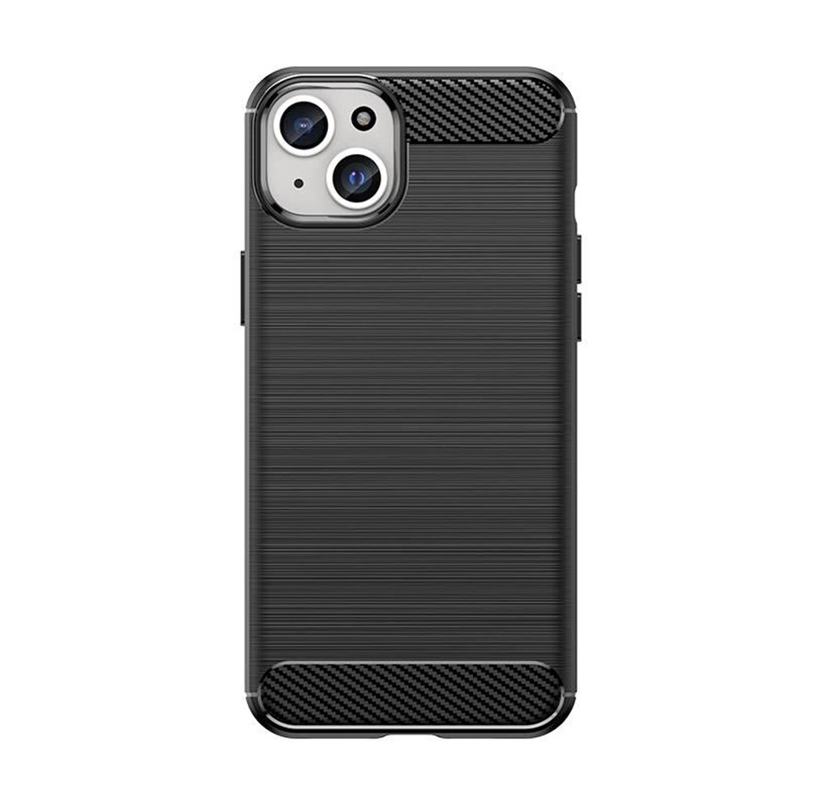 Mobiel - Covers & Cases - Hurtel Flexible Carbon Pattern Case for iPhone 15 Plus Carbon Case - Black - 5907769356469