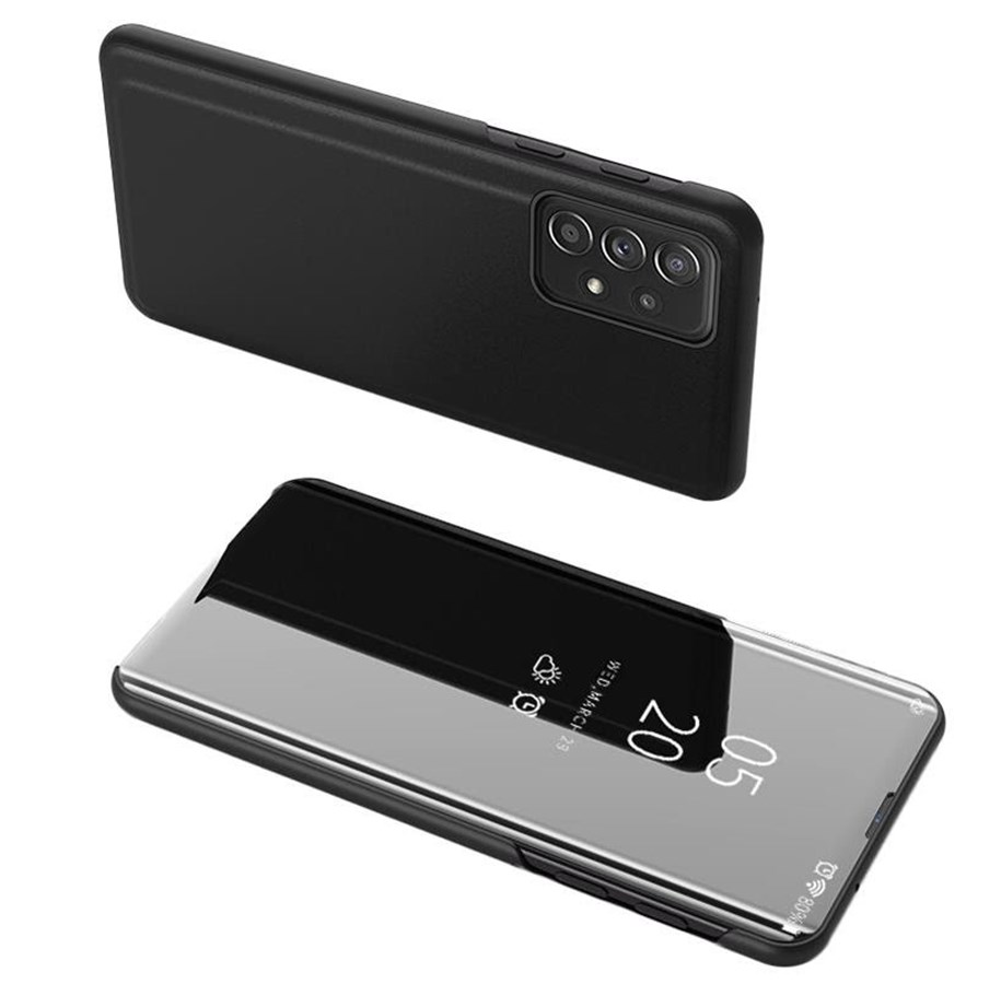 Mobiel - Covers & Cases - Hurtel Clear View Case Flip Cover for Samsung Galaxy A73 Black - 5907769340031