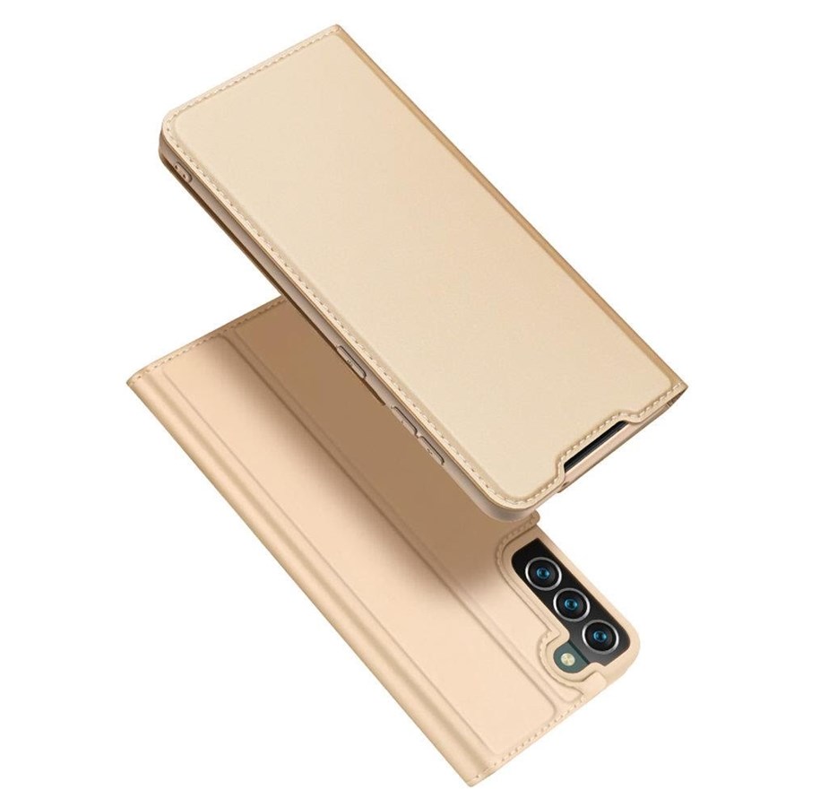 Mobiel - Covers & Cases - Dux Ducis  Skin Pro Holster Case Flip Cover Samsung Galaxy S22+ (S22 Plus) Gold - 6934913044070