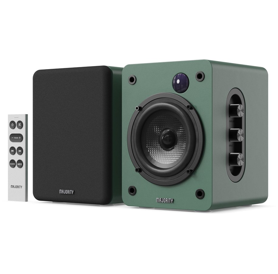 HiFi-luidsprekers - Majority D50X Bluetooth Bookshelf Speakers - Green - 1000003127