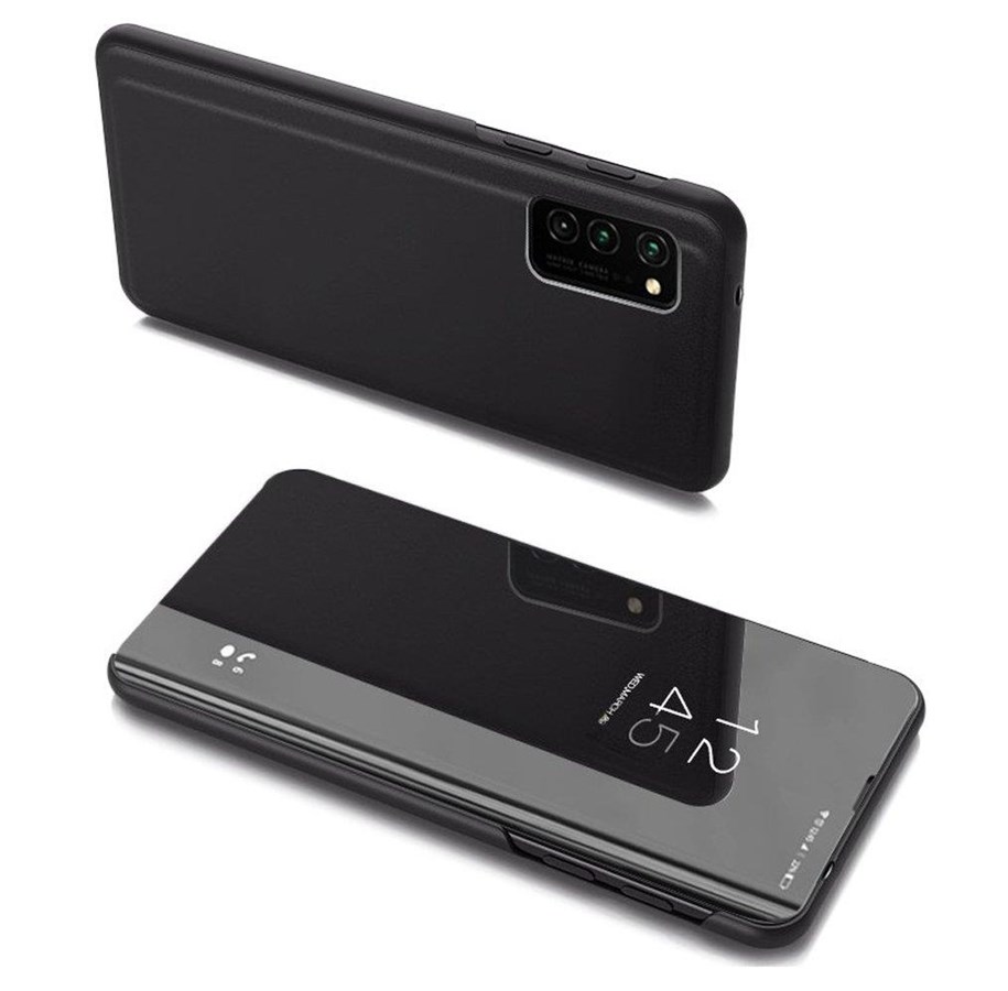 Mobiel - Covers & Cases - Hurtel Clear View Case Flip Cover for Samsung Galaxy A03s (166.5) Black - 5907769338052