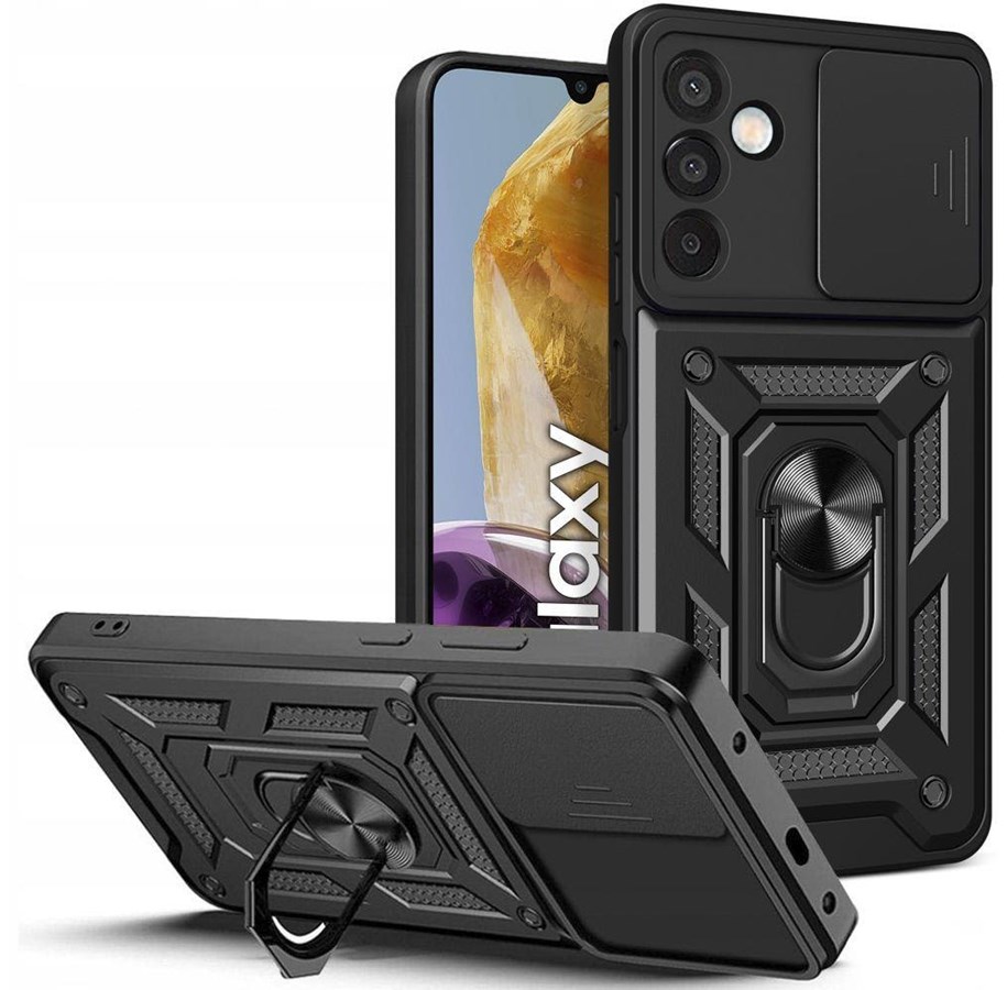 Mobiel - Covers & Cases - Tech-Protect CamShield Pro Case for Samsung Galaxy M15 5G - Black - 5906302308071