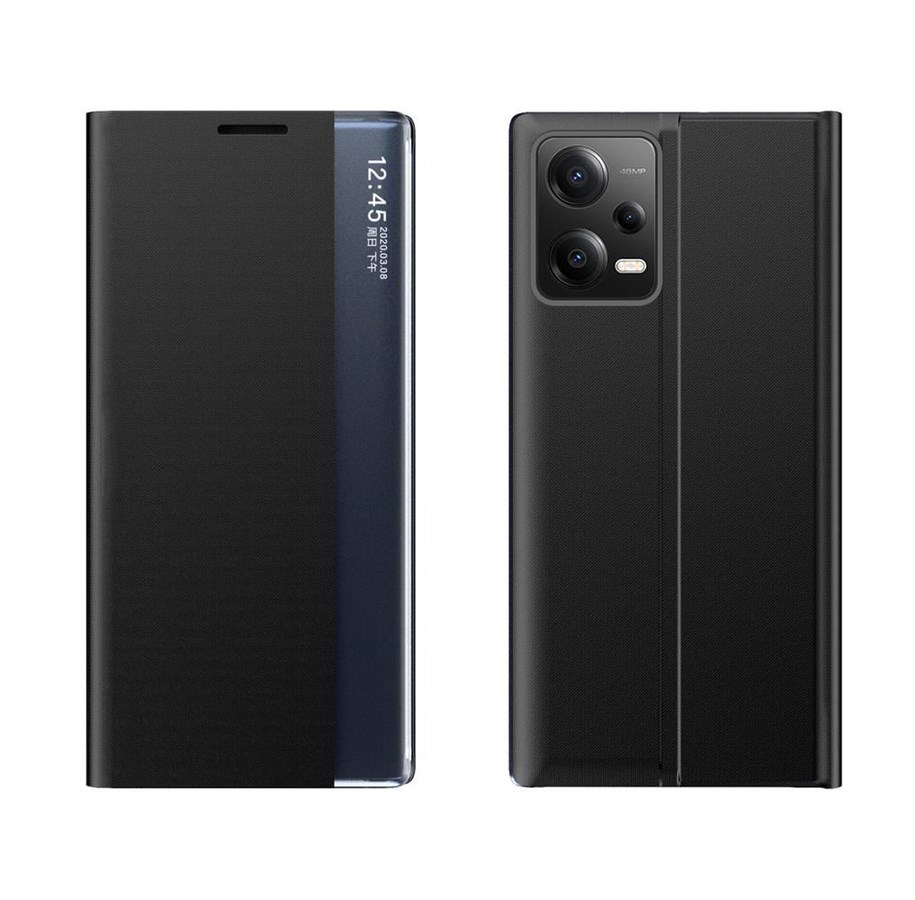 Mobiel - Covers & Cases - Hurtel New Sleep Case Cover for Xiaomi Redmi Note 12 5G / Poco X5 5G Cover with Flip Stand Black - 9145576275870