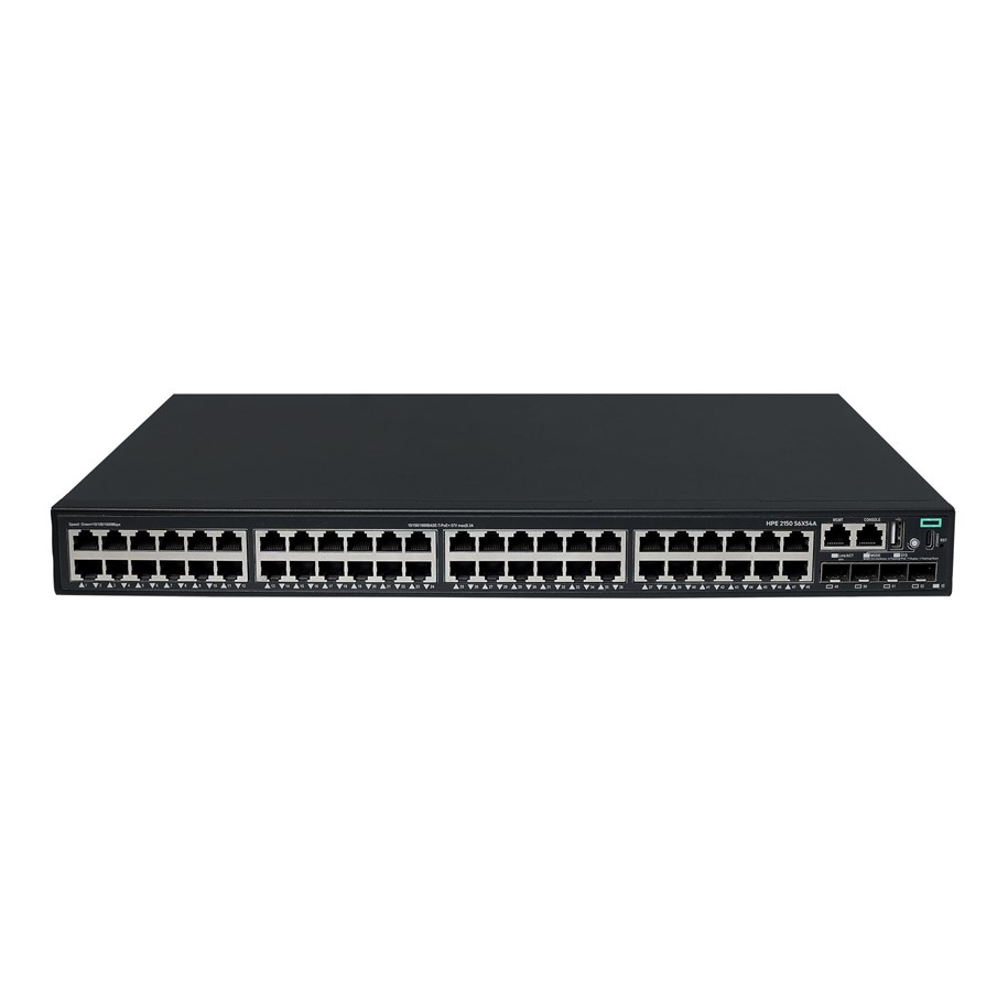 Switch - Hewlett Packard Enterprise HPE Networking Comware 2150 48p 10M/100M/1G PoE+ 4p SFP+ 1G/10G 770W - S6X54A#ACE